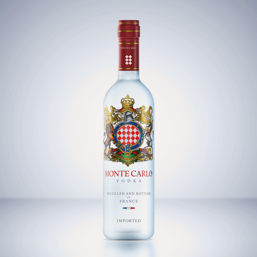 montecarlo vodka product render